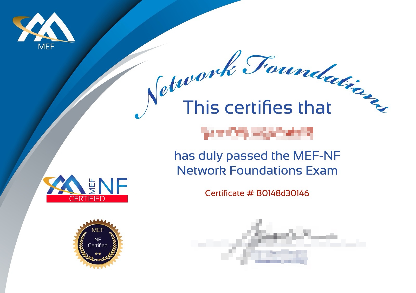 MEF Network Foundations Certificate