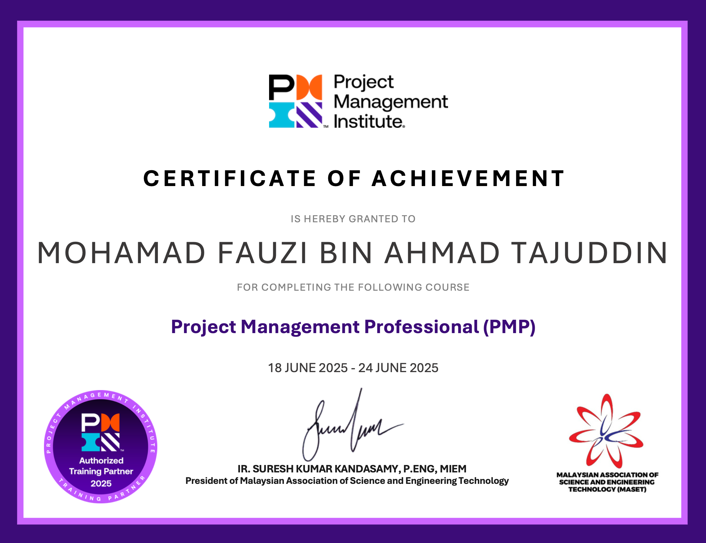 PRINCE2® 7 Foundation in Project Management Certificate