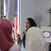 Woman presenting
